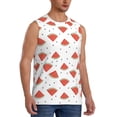 thumbnail image 2 of Uemuo Hand Drawn Watermelon Pattern Men's Sleeveless T-Shirt,Muscle Athletic Tank Top, Moisture-wicking Quick-dry Breathable Classic Tee Top for Gym Run Outdoor Sports-3X-Large, 2 of 8
