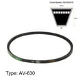 thumbnail image 2 of Unique Bargains 630mm Inner Girth 10mm Width Cogged V Belts Rubber Drive Belt for Power Transmission, 2 of 6