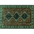 thumbnail image 1 of Ahgly Company Indoor Rectangle Persian Turquoise Blue Traditional Area Rugs, 2' x 5', 1 of 4