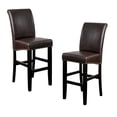 thumbnail image 2 of Christopher Knight Home Lisette Upholstered Bar Stools with Nailhead Trim (Set of 2) by  Brown Bonded Leather, 2 of 5