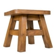 thumbnail image 3 of Giraffe Design Hand Carved Acacia Hardwood Decorative Short Stool, 3 of 3