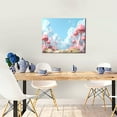 thumbnail image 5 of Kdxio Cute Pink Mushrooms Pattern Canvas Wall Art for Living Room Wall Decor for Bedroom Bathroom Modern Framed Canvas Art Prints Ready to Hang,Horizontal, 5 of 6