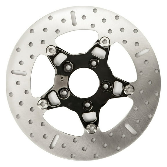 EBC FSD010BLK - FSD Custom Touring Front Left Black Brake Rotor with Black Chrome Rotor Carrier