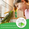 thumbnail image 2 of Pull-Out External Parrot Feeder – Hanging Wild Bird Seed with Squirrel Proof Tray & Transparent Bird Bath Tub​, 2 of 7