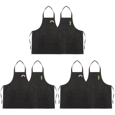 

BESTONZON 6 Pcs Kitchen Aprons Oil-proof Cooking Aprons Wear-resistant Aprons Kitchen Supplies