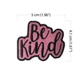 thumbnail image 3 of WIRESTER 1.96" x 1.61" (5cm x 4.1cm) Logo Sew Ironed On Badge Embroidery Applique Patch, DIY Vintage Embroidered Patches, for Hats, Jackets, Shirts, Vests and Jeans - Be Kind, 3 of 8