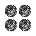 thumbnail image 2 of Balery 4 Pcs Seamless Pattern With Skullsleather Coasters Set, Drink Table Cup Coasters For Living Room Kitchen Coffee Decor, 2 of 9