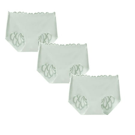 

Womens Underwear Brief Fashion High Waist Breathable Underpants Panties3PC