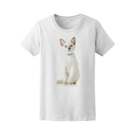 Pearl White Thai Cat Tee. Women's -Image by