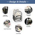 thumbnail image 5 of PVC Transparent Backpacks Clear Backpack for Travel and Outings Simple Rocket Ships Pattern, 5 of 7