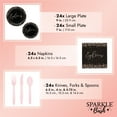 thumbnail image 4 of Sparkle and Bash 18th Birthday Banner & Party Tableware Set - 170-Piece Pink & Black Polka Dot - Sturdy Dinner Plates, Napkins & Rose Gold Cups - For 18th Birthday Bash, 4 of 10