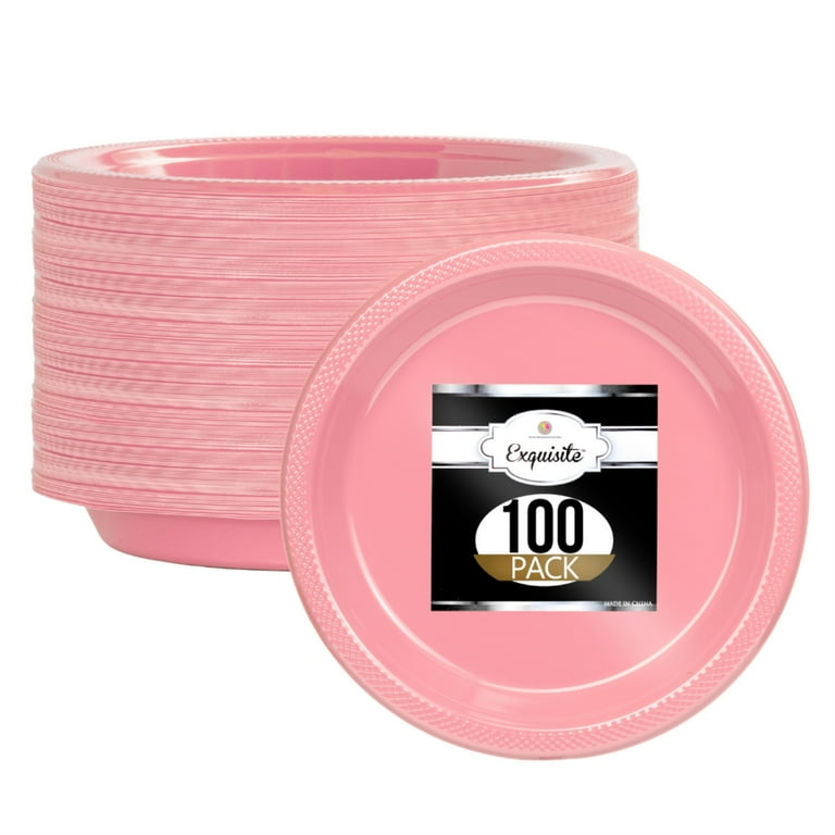 Plastic Plates Bright Pink 10.25 in 50ct