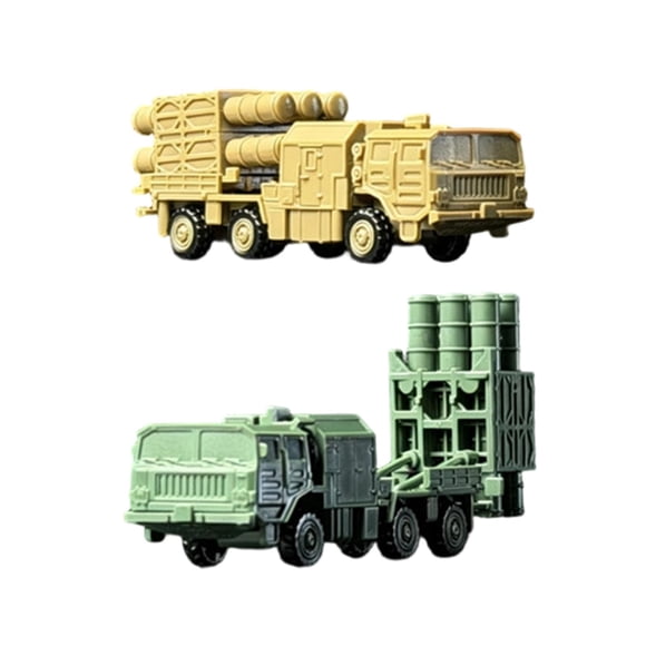 Milaget 2 Pieces 1:144 Scale Armored Truck Model Launcher Trucks for Adults Keepsake