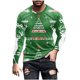 thumbnail image 2 of Blusas y camisas de manga larga con cuello redondo para hombre, blusa informal de manga larga con cuello redondo y estampado, blusa de poliéster para hombre, 2 of 5