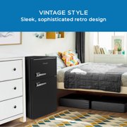 Avanti Retro Series Compact Refrigerator and Freezer, 3.1 cu. ft., in Black (RMRT30X1B-IS)