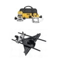 thumbnail image 1 of Kit combinado de enrutadores DEWALT DW618PKB de 2,25 HP con guía de bordes y aspiradora, 1 of 1