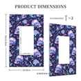 thumbnail image 3 of Balery Blue Skull Crystal for Duplex Wall Plates Kit, Electrical Outlet Covers, Standard Size 1-Gang 5.0" x3.0", Electric Receptacle Plug Covers-Style U, 3 of 6