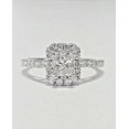 thumbnail image 2 of HeartsAndYou 2ct Radiant Cut Moissanite Halo Engagement Ring for Women 18k White Gold over Silver Round Accents, 2 of 6