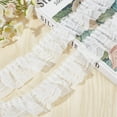 thumbnail image 3 of 1Bag 11 Yards White Double-Layer Pleated Chiffon Lace Trim 5cm Wide 2-Layer Gathered Ruffle Trim Edging Tulle Trimmings Fabric Ribbon for Home DIY Sewing Crafts Costume Pillowcase Embellishments, 3 of 7