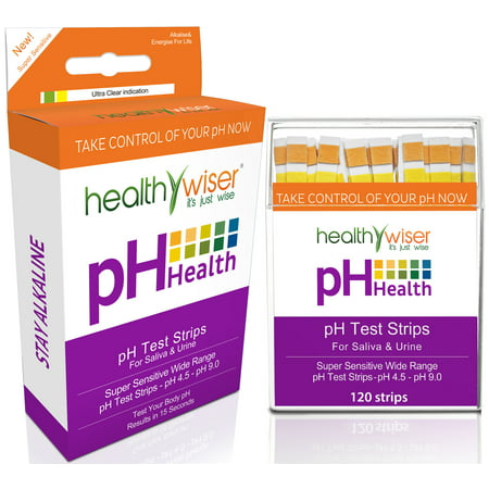pH Test Strips 120ct, Quick and Accurate Results, Check Your Acidic &