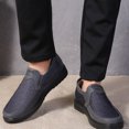thumbnail image 6 of Mens Loafers Casual Shoes Lightweight Canvas Walking Shoes Breathable Soft Sole Work Shoes Non-slip Driving Shoes Gray 10.5 UK, 6 of 7