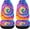Rainbow Spiral Tie Dye, variant on Odenmar Cat Sunflower Print Car Seat Covers, Front Seats Only Set of 2, Universal High Back Mesh Fabric Seat Covers for Cars, SUVs, Sedans and Vans