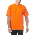 thumbnail image 4 of Pro Club Men's Heavyweight Cotton Short Sleeve Crew Neck Orange T-Shirt, 4 of 4