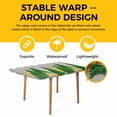thumbnail image 4 of Grey Christmas Tree Table Cloths for 3 Foot Rectangle Tables, Green Golden Xmas Tree Snowflake Winter Patio Waterproof Elastic Fitted Tablecloths, Washable Rectangular Table Cover for Camping, 4 of 8