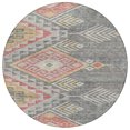 thumbnail image 2 of Addison Rugs Chantille Indoor/Outdoor Transitional Global Gray Washable Round Rug, 8' x 8', 2 of 6