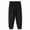 Black, variant on Tranfacy Unisex Kids 2-12 Years Summer Solid Full Length Trousers Cuff Leg Side Pocket Elastic Waist Casual Sport Pants