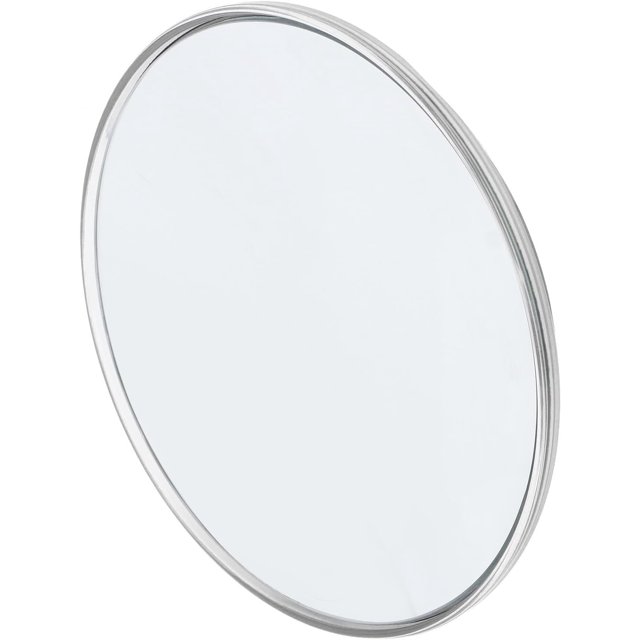 30X Magnifying Mirror, Portable for Tweezing, Makeup, Eyebrows Round Magnified Mirror with 3 Suction Cups, Use for Checking Details (Silver)