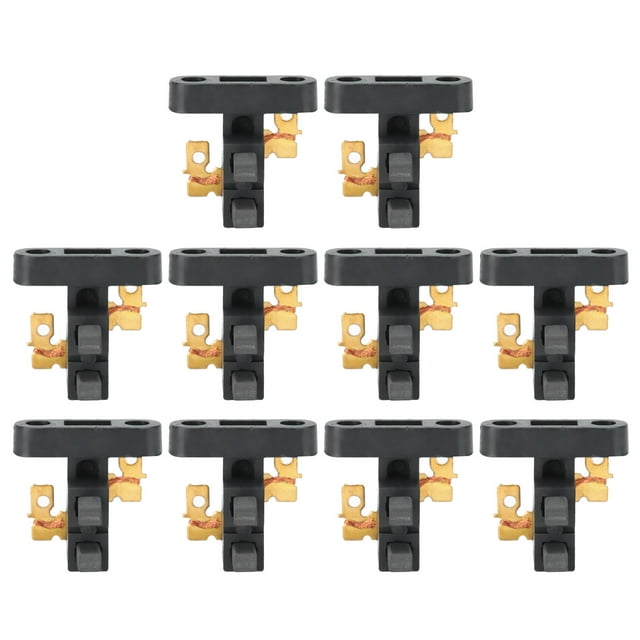 Portaescobillas para generador, conjunto de escobillas de carbón de 10 piezas Conjunto de escobillas de carbón para generador Portaescobillas de carbón multifuncional