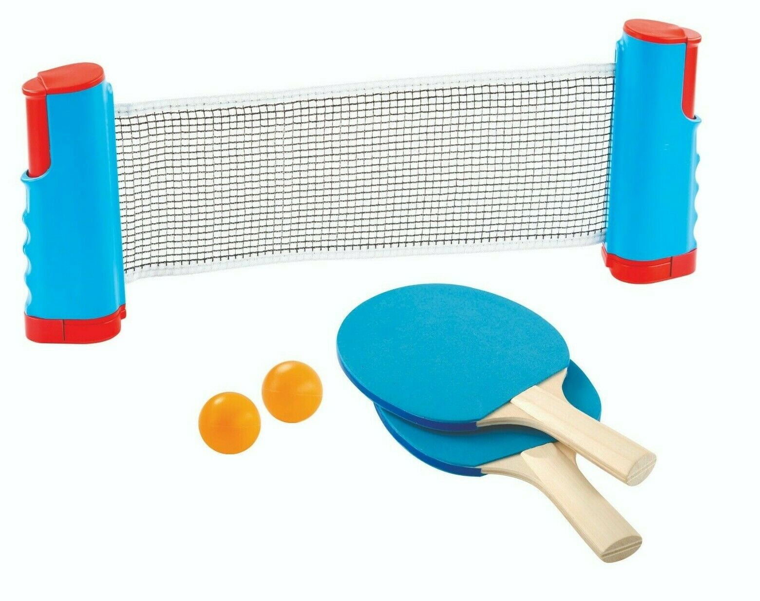 Ping Pong Paddle Set w/2 Rackets Retractable Table Tennis Net 4 Professional Bal 