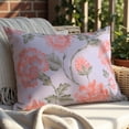 thumbnail image 3 of Throw Pillow Covers Pack of 1 for Living Room Table, Floral Printed Cushion Case, 14x20 inches - White Pink - Home Decor, 3 of 8