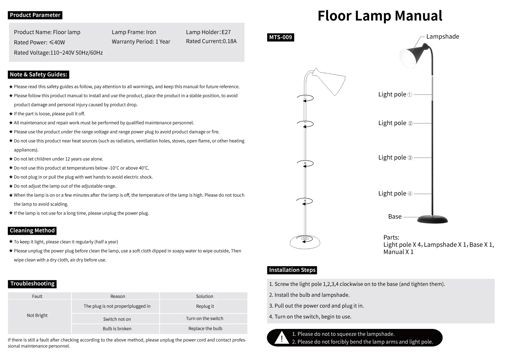 Doulami 61" Floor Lamp with Remote 3000-6000K Dimmable Led Lamp Brightness Ajustable Standing Lamps for Living Room, Bedroom, Bedroom, Office, Gaming, Party