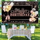 thumbnail image 5 of Pancarta de fondo de feliz cumpleaños de oro rosa, pancarta de decoración de feliz cumpleaños, telón de fondo de feliz cumpleaños para niñas y mujeres 71 x 45 pulgadas, 5 of 5