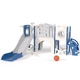 thumbnail image 2 of XJD 11 in 1 Toddler Slide PlaySet for kids indoor/outdoor for Toddlers Age 1-3, Blue & Gray, 2 of 13