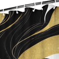 thumbnail image 3 of Black and Gold Marble Wavy Lines Pattern Shower Curtain 36"x72" ,Bathroom Decorative Shower Curtains Set with 12 Hooks,Modern Waterproof Washable Shower Curtain, 3 of 6