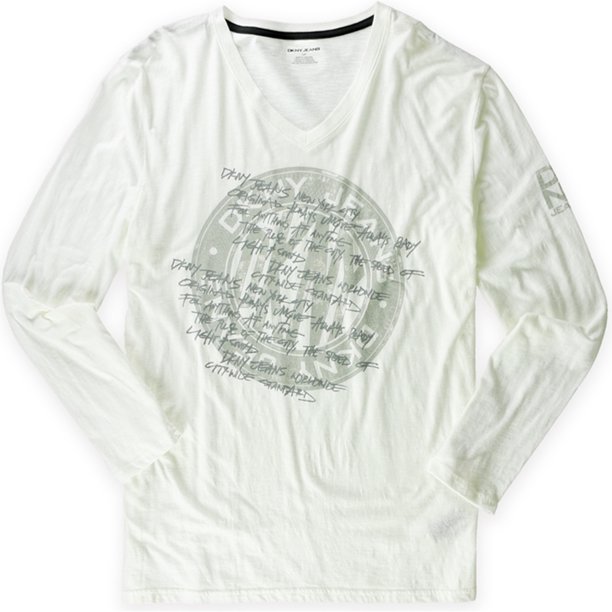 Camiseta gráfica Graffiti NYC DKNY para hombre blanca extragrande