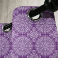 thumbnail image 4 of Ambesonne Purple Mandala Grommet Curtain, Swirl Floral Branch, 50" x 54", White Purple, 4 of 6
