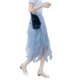 thumbnail image 5 of Falda de tul para mujer, asimétrica, alta y baja, de 3 capas, midi, con cintura elástica, estilo tutú, para vestido de fiesta informal, 5 of 8