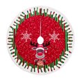 thumbnail image 5 of 78 cm árboles de Navidad falda redonda Base piso alfombra cubierta adorno de Navidad decoración (alce) BR  Rojo Verde, 5 of 5