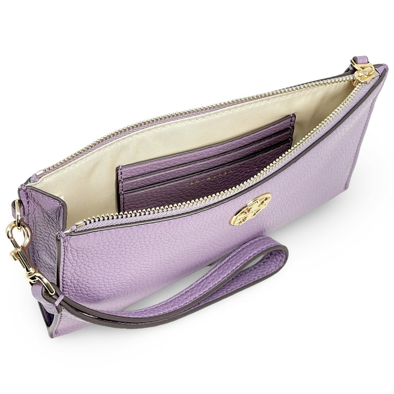 Tory Burch Women's Chelsea Pebbled Leather Top Zip Phone Wallet