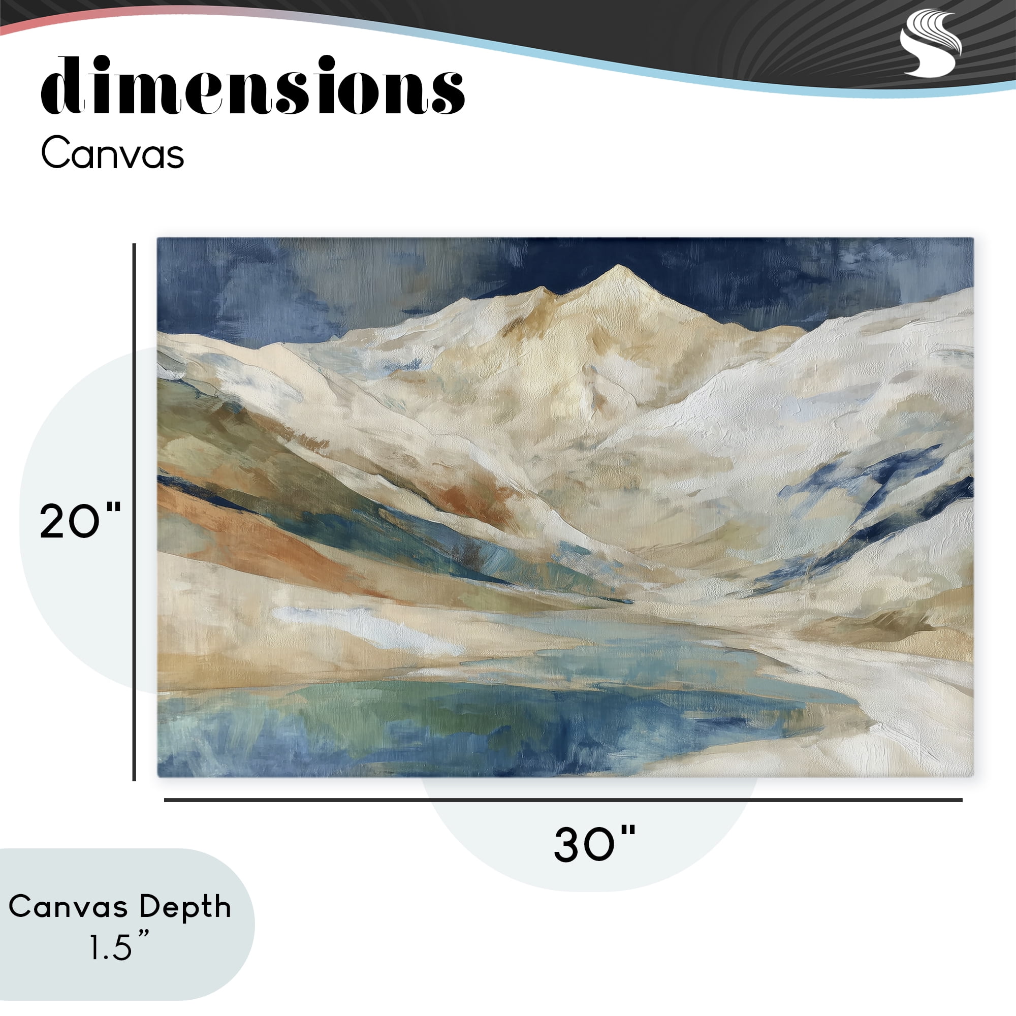 Stupell Industries Glacial Valley in Alaska Range Canvas Wall Art, design by Chromatic Storm Studio