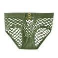 Green Large Women Panties Mid Cotton Panties Bikini Waist Briefs Figure