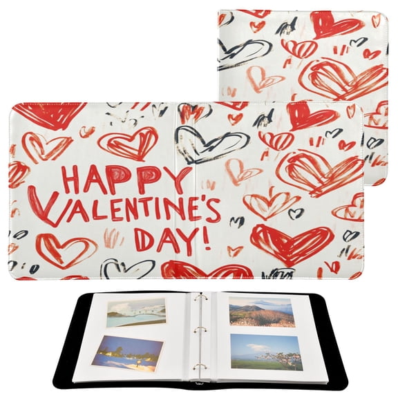 BZSMCE Photo Album Book Scrapbooking Cute Pattern Of Hearts Printed Picture Album
