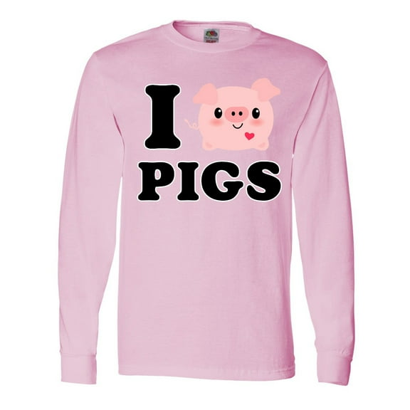 Inktastic I Love Pigs Long Sleeve T-Shirt