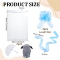 thumbnail image 2 of 6Pcs Rectangle Organza Packing Drawstring Bags with 6Pcs Silk Pull Bows Deep Sky Blue Bag: 40x60x0.1cm, 2 of 5