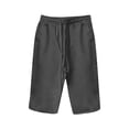 thumbnail image 5 of Lroveb Linen Shorts for Women, High Waisted Bermuda Shorts, Womens Knee Length Short Pants Ladies Loose Drawstring Casual Solid Color Shorts Dark Gray, 5 of 5