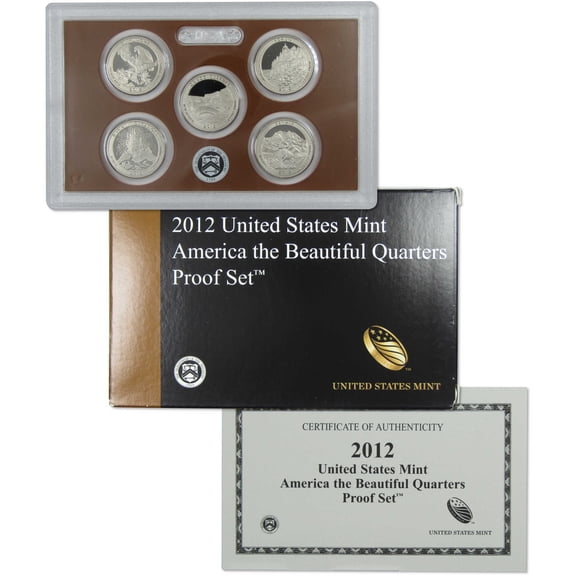 2012 America the Beautiful Quarter Clad Proof Set U.S. Mint OGP COA